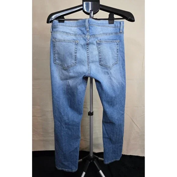 Just Black | Distressed Skinny Jeans | Light Medium Wash Size 29 Mid Rise Ankle - Picture 9 of 15